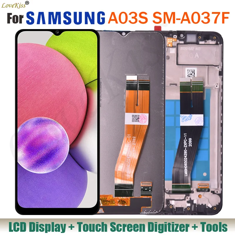 LCD For Samsung Galaxy A03S A037F A037M A037FD LCD Display Touch Screen Digitizer Front Panel Sensor Frame Assembly Replacement
LCD For Samsung Galaxy A03S A037F A037M A037FD LCD Display Touch Screen Digitizer Front Panel Sensor Frame Assembly Replacement