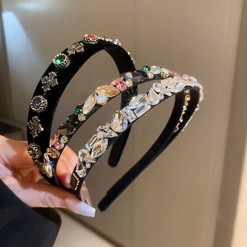Origin Summer Luxury Colorful Rhinestone Headband Baroque Cross Crystal Hairband Velvet Head Hoop Women Hair Accessories Jewelry
Origin Summer Luxury Colorful Rhinestone Headband Baroque Cross Crystal Hairband Velvet Head Hoop Women Hair Accessories Jewelry