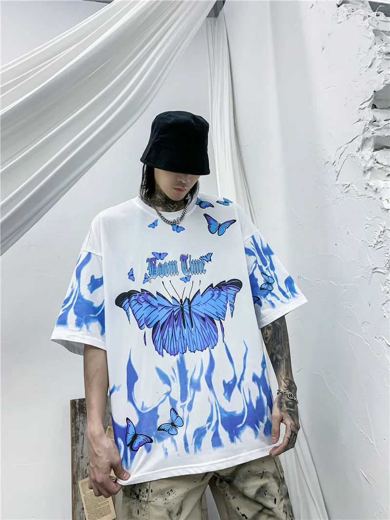 Summer Oversize Men Leisure Shopping Pure Cotton Short Sleeve Butterfly Pattern Teenagers High Street T Shirt
Summer Oversize Men Leisure Shopping Pure Cotton Short Sleeve Butterfly Pattern Teenagers High Street T Shirt