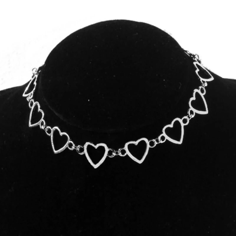 Kpop Vintage Harajuku Goth Metal Heart Neck Chains Choker Grunge Necklaces For Women Egirl Cosplay Aesthetic Accessories Jewelry
Kpop Vintage Harajuku Goth Metal Heart Neck Chains Choker Grunge Necklaces For Women Egirl Cosplay Aesthetic Accessories Jewelry