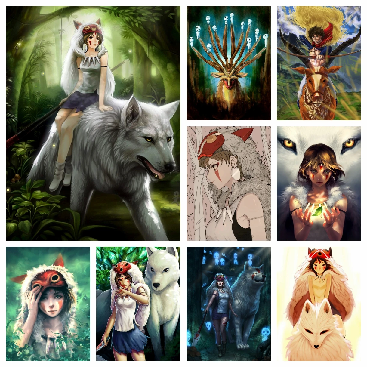 Princess Mononoke Anime Film Full Diamond Painting Japanese Cartoon Movie Cross Stitch Embroidery Picture Mosaic Art Home Decor
Princess Mononoke Anime Film Full Diamond Painting Japanese Cartoon Movie Cross Stitch Embroidery Picture Mosaic Art Home Decor