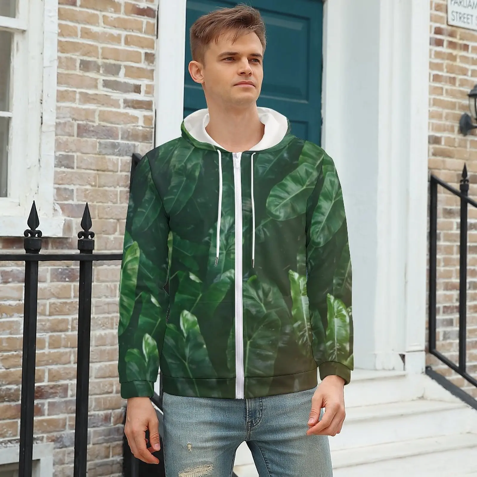 Tropical Leaves Hoodies Elegant Palm Leaf Print Winter Polyester Hoodie Full Print Zip Up Hoodie Men Plus Size
Tropical Leaves Hoodies Elegant Palm Leaf Print Winter Polyester Hoodie Full Print Zip Up Hoodie Men Plus Size