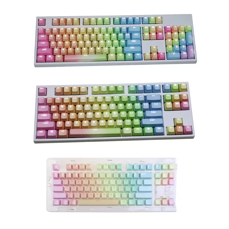 Set Replaceable PBT Keycaps 87 104 108 Transparent Lettering Keys Double Shot Injection Backli Key Cap for Mechanical Keyboard
Set Replaceable PBT Keycaps 87 104 108 Transparent Lettering Keys Double Shot Injection Backli Key Cap for Mechanical Keyboard