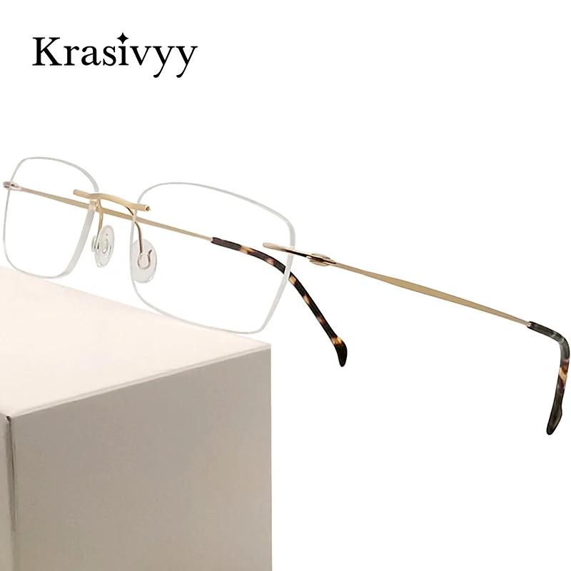 Krasivyy Square Rimless Glasses Frame Men Titanium Ultralight Myopia Prescription Eyeglasses Women Screwless Optical Eyewear
Krasivyy Square Rimless Glasses Frame Men Titanium Ultralight Myopia Prescription Eyeglasses Women Screwless Optical Eyewear
