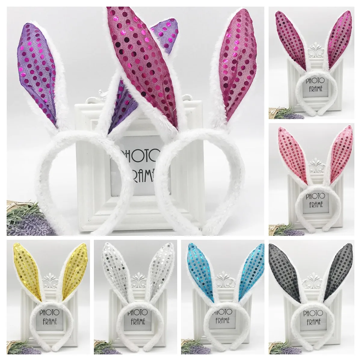 Sweet Bunny Ear Headband Props Plush Hairband Costume Sequins Bunny Party Easter Cosplay Styling Ears Hairband Hair Accessories
Sweet Bunny Ear Headband Props Plush Hairband Costume Sequins Bunny Party Easter Cosplay Styling Ears Hairband Hair Accessories