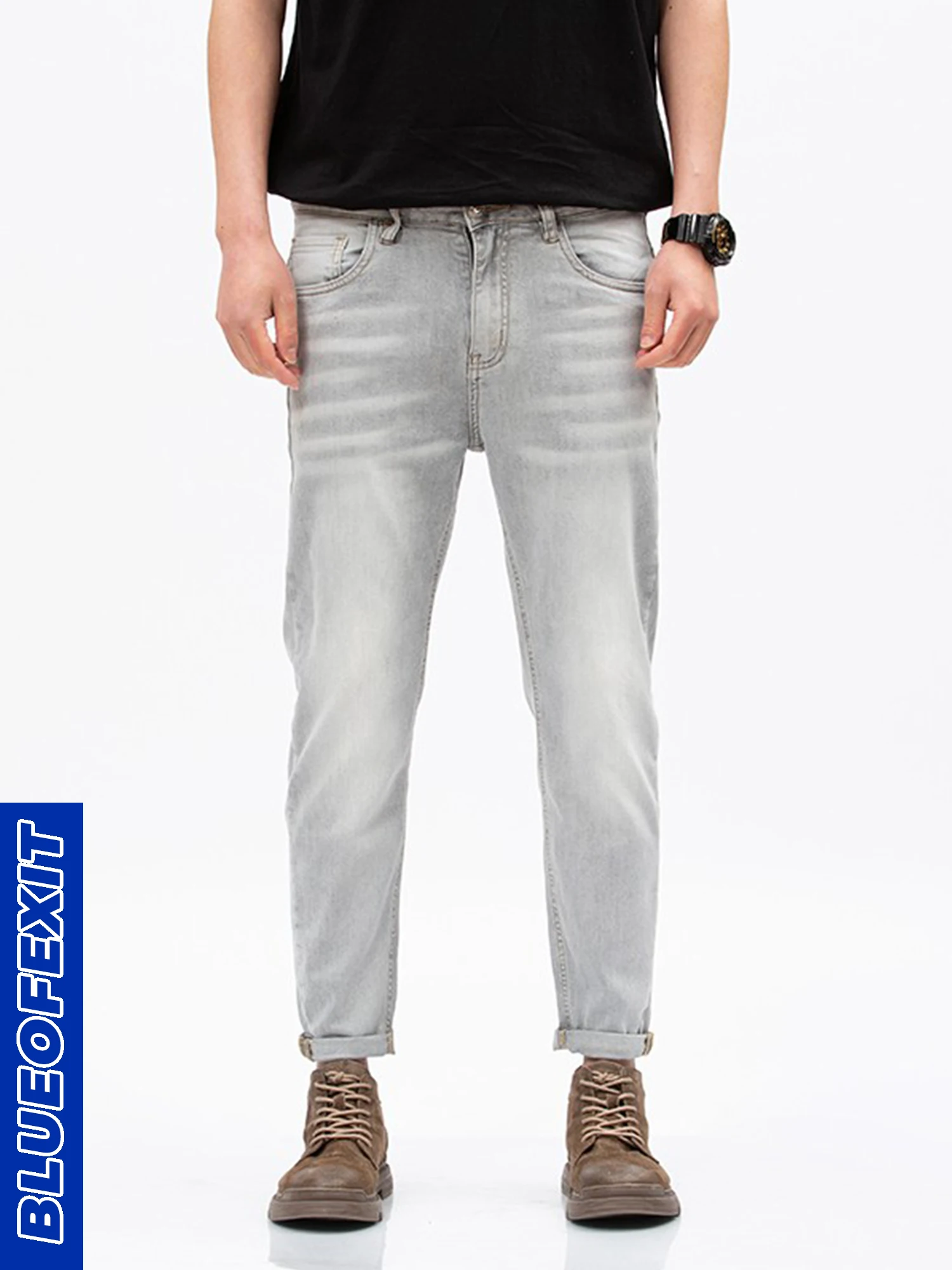 BLUEOFEXIT 2022 spring and summer thin light color jeans boy cropped pants Stylish simplicity men's pants grey Pants cowboy
BLUEOFEXIT 2022 spring and summer thin light color jeans boy cropped pants Stylish simplicity men's pants grey Pants cowboy