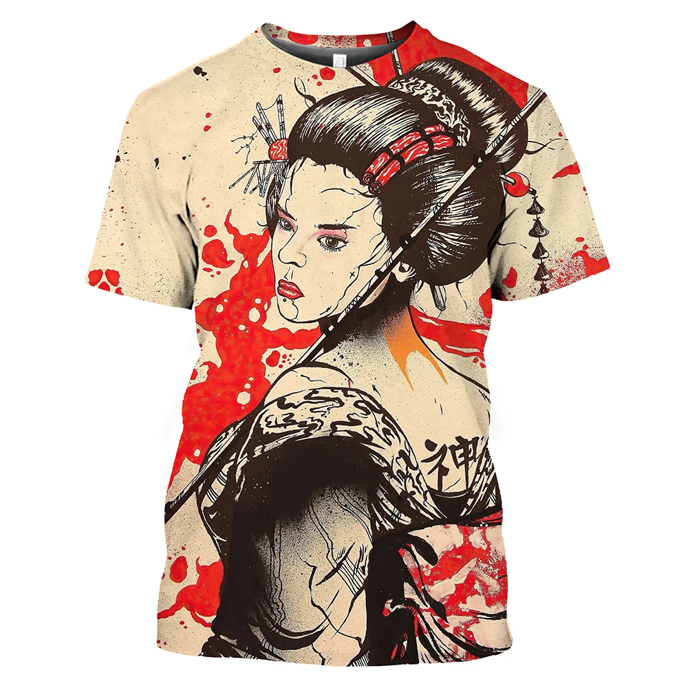 Футболка мужская с 3D-принтом гейши, топ с коротким рукавом и круглым вырезом, модная повседневная Уличная одежда в стиле оверсайз, на лето
Футболка мужская с 3D-принтом гейши, топ с коротким рукавом и круглым вырезом, модная повседневная Уличная одежда в стиле оверсайз, на лето