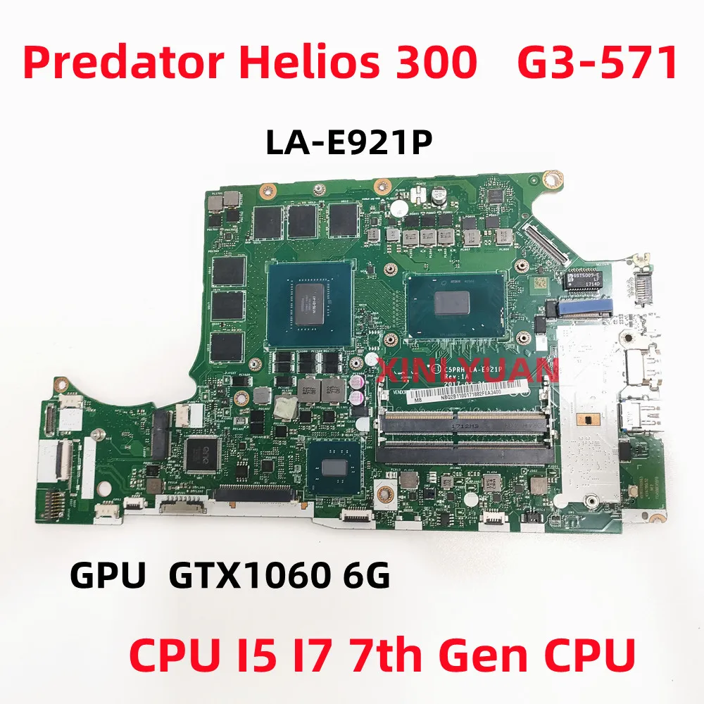 Материнская плата для ноутбука Acer Predator Helios 300 G3-571, C5PRH LA-E921P, с I5-7300HQ,I7-7700HQ CPU,GTX1060,6GB-GPU DDR4 TEST OK
Материнская плата для ноутбука Acer Predator Helios 300 G3-571, C5PRH LA-E921P, с I5-7300HQ,I7-7700HQ CPU,GTX1060,6GB-GPU DDR4 TEST OK