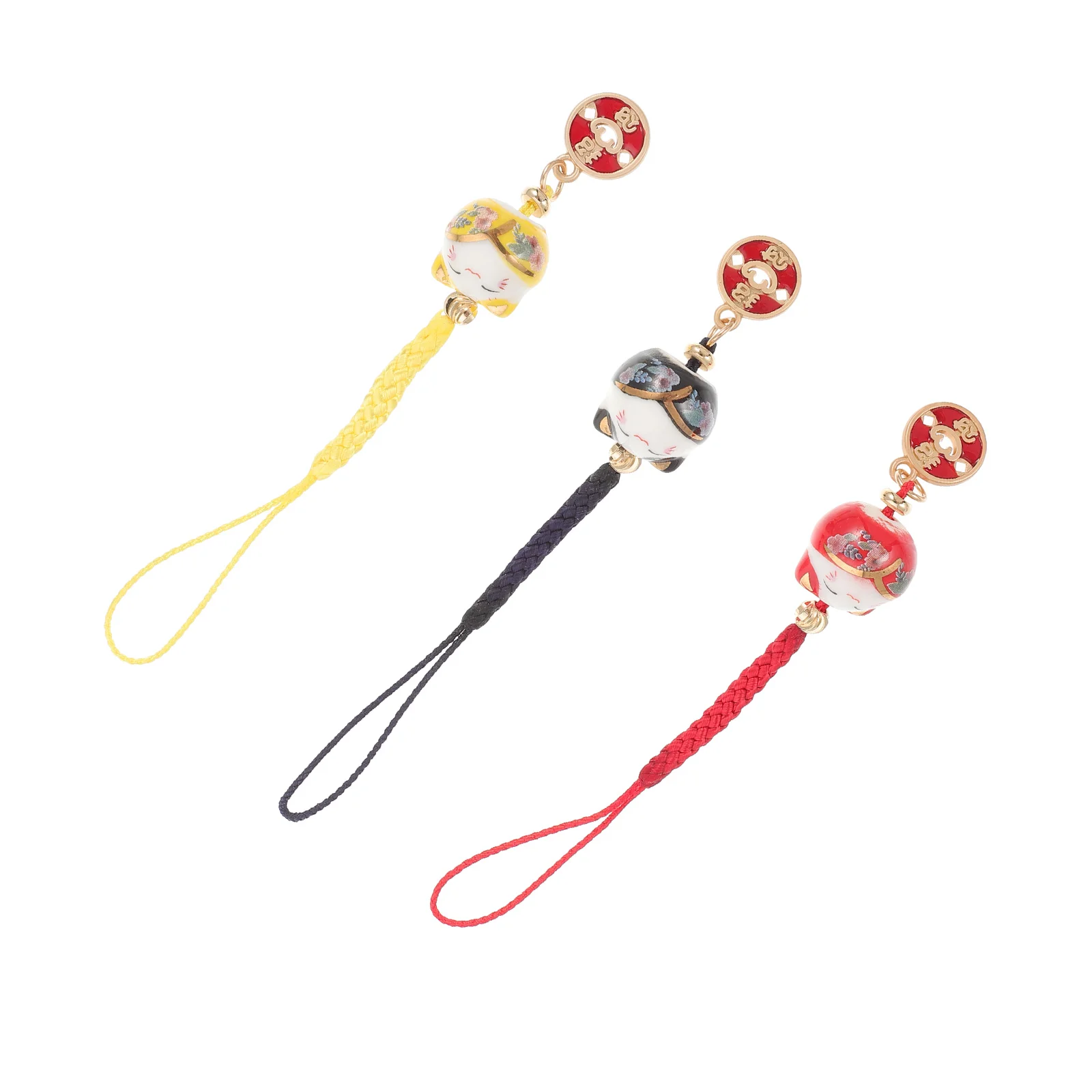 3pcs Fortune Cat Charms Ceramic Fashion Strap Charms Charm Mascot Pendants Luck Cat Charm 
3pcs Fortune Cat Charms Ceramic Fashion Strap Charms Charm Mascot Pendants Luck Cat Charm
