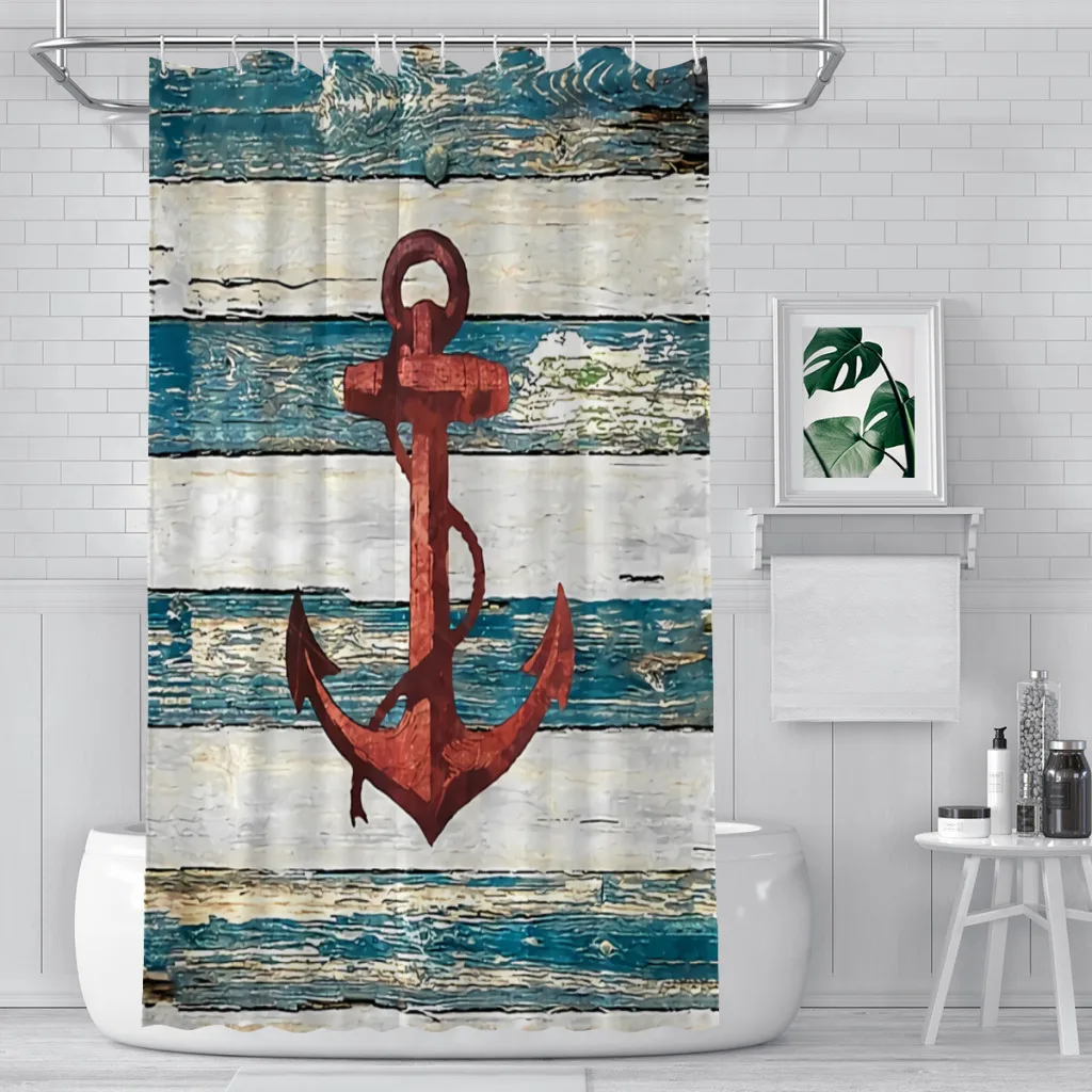 Rustic Bathroom Shower Curtains Anchor Waterproof Partition Curtain Designed Home Decor Accessories
Rustic Bathroom Shower Curtains Anchor Waterproof Partition Curtain Designed Home Decor Accessories