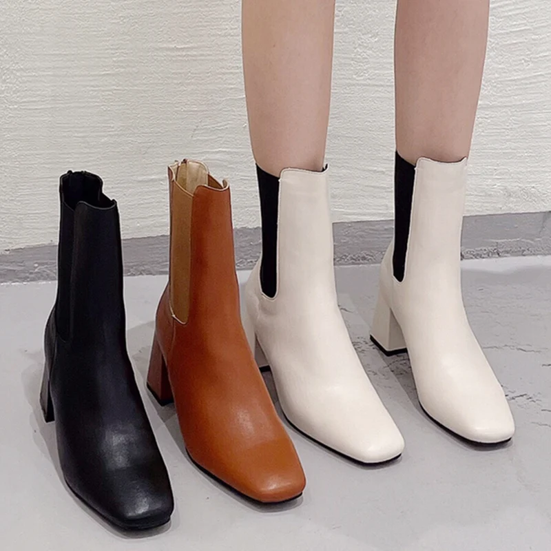Autumn Ankle Short Chelsea Boots For Women Pumps 2022 New Fashion Square Toe Stretch Boots Ladies Modern Heels Female Shoes
Autumn Ankle Short Chelsea Boots For Women Pumps 2022 New Fashion Square Toe Stretch Boots Ladies Modern Heels Female Shoes