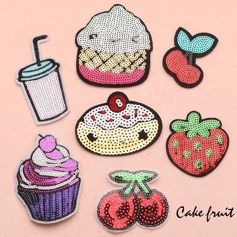 Strawberry Cherry Fruit Sequin Patch Applique Embroidery for Clothes Adhesive Transfers on Sweater T-shirt DIY Apparel Accessory
Strawberry Cherry Fruit Sequin Patch Applique Embroidery for Clothes Adhesive Transfers on Sweater T-shirt DIY Apparel Accessory