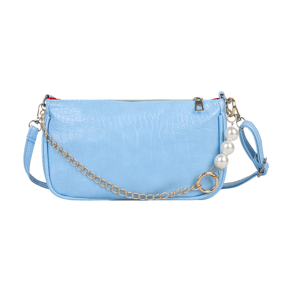 Fashion Shoulder Pearl Handle Clutch Lady Solid PU Crossbody Bag Alligator Purse Youth Ladies Simple Versatile Bag
Fashion Shoulder Pearl Handle Clutch Lady Solid PU Crossbody Bag Alligator Purse Youth Ladies Simple Versatile Bag