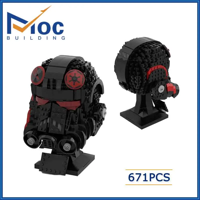 Строительный блок MOC, утолщенный шлем Versio, модель черного солдата, статуэт, сделай сам, кирпич, обучающие игрушки для детей
Строительный блок MOC, утолщенный шлем Versio, модель черного солдата, статуэт, сделай сам, кирпич, обучающие игрушки для детей