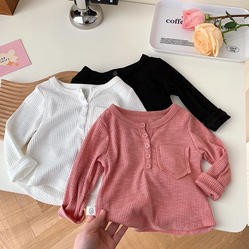 New Girl Baby Ribbed Leggings Spring Autumn Boy Children Simple Solid Long Sleeve T-shirt Kid Cotton Casual Tops Infant Clothing
New Girl Baby Ribbed Leggings Spring Autumn Boy Children Simple Solid Long Sleeve T-shirt Kid Cotton Casual Tops Infant Clothing