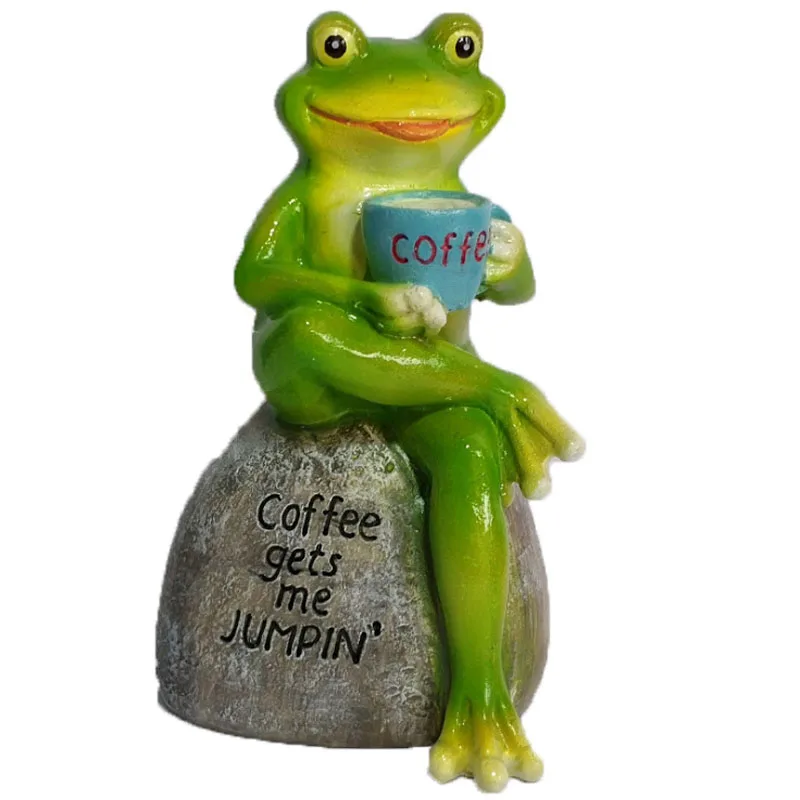 Ermakova Creative Green Frog Sitting On A Stone Statue Drinking Coffee Outdoor Garden Statue Decor Frog Statue Model Sculpture
Ermakova Creative Green Frog Sitting On A Stone Statue Drinking Coffee Outdoor Garden Statue Decor Frog Statue Model Sculpture