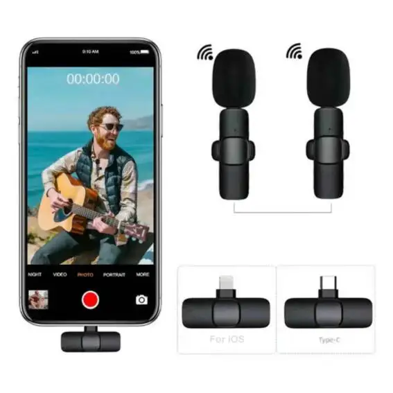 Wireless Lavalier Microphone Broadcast Lapel Microphones Set Short Video Recording Chargeable Handheld Microphone Live Streaming
Wireless Lavalier Microphone Broadcast Lapel Microphones Set Short Video Recording Chargeable Handheld Microphone Live Streaming