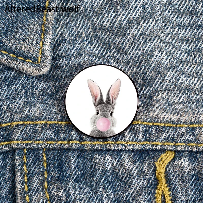 Bunny With Bubble Gum Printed Pin Custom Funny Brooches Shirt Lapel Bag Cute Badge Cartoon enamel pins for Lover Girl Friends
Bunny With Bubble Gum Printed Pin Custom Funny Brooches Shirt Lapel Bag Cute Badge Cartoon enamel pins for Lover Girl Friends