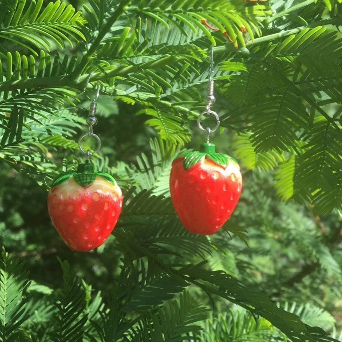 Strawberry Dangle Earrings, Cute Fruit Earrings, Red Big Strawberry Earrings, Cute Sweet Gift
Strawberry Dangle Earrings, Cute Fruit Earrings, Red Big Strawberry Earrings, Cute Sweet Gift