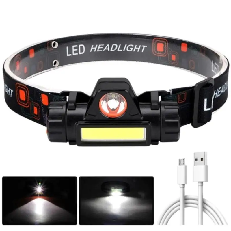 Portable Powerful LED Headlamp XPE+COB USB Rechargeable Headlight Waterproof Work Light
Portable Powerful LED Headlamp XPE+COB USB Rechargeable Headlight Waterproof Work Light