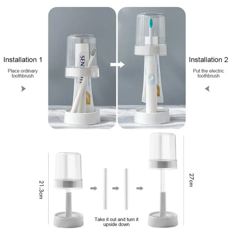 Storage Rack Toothpaste Beard Shaver Creative Toothbrush Dustcover Adjustable Bathroom Electric Toothbrush Stand Organizer
Storage Rack Toothpaste Beard Shaver Creative Toothbrush Dustcover Adjustable Bathroom Electric Toothbrush Stand Organizer
