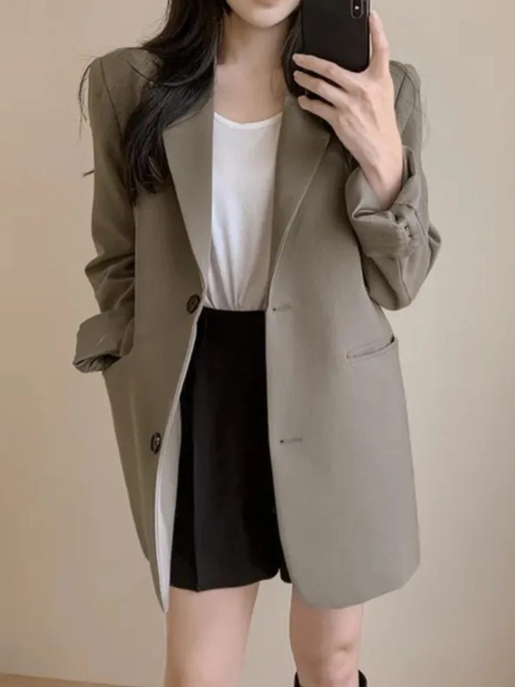 Ladies Long Sleeve Autumn Casual Blazer Women New Fashion Business Solid Suits Coat Work Office Formal Woman Jackets Clothes 
Ladies Long Sleeve Autumn Casual Blazer Women New Fashion Business Solid Suits Coat Work Office Formal Woman Jackets Clothes