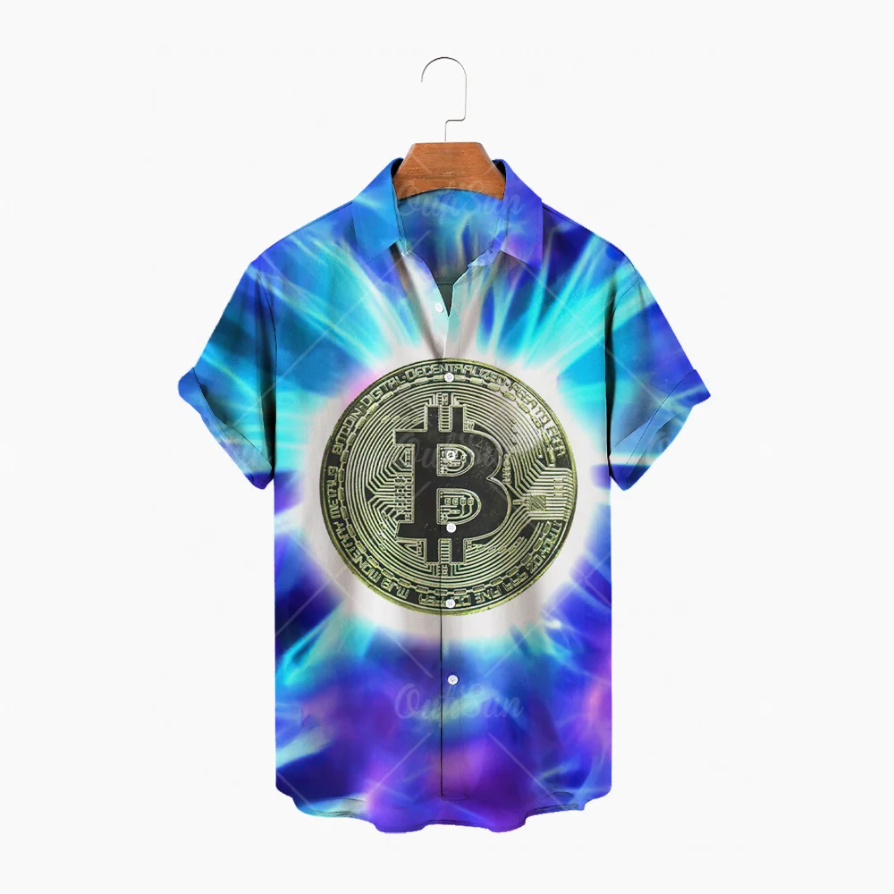 2022 Summer New Men's Shirt Men's Hawaiian Casual One Button Shirt Bitcoin 3D Printing Short Sleeve Beach Top Top Camicias
2022 Summer New Men's Shirt Men's Hawaiian Casual One Button Shirt Bitcoin 3D Printing Short Sleeve Beach Top Top Camicias