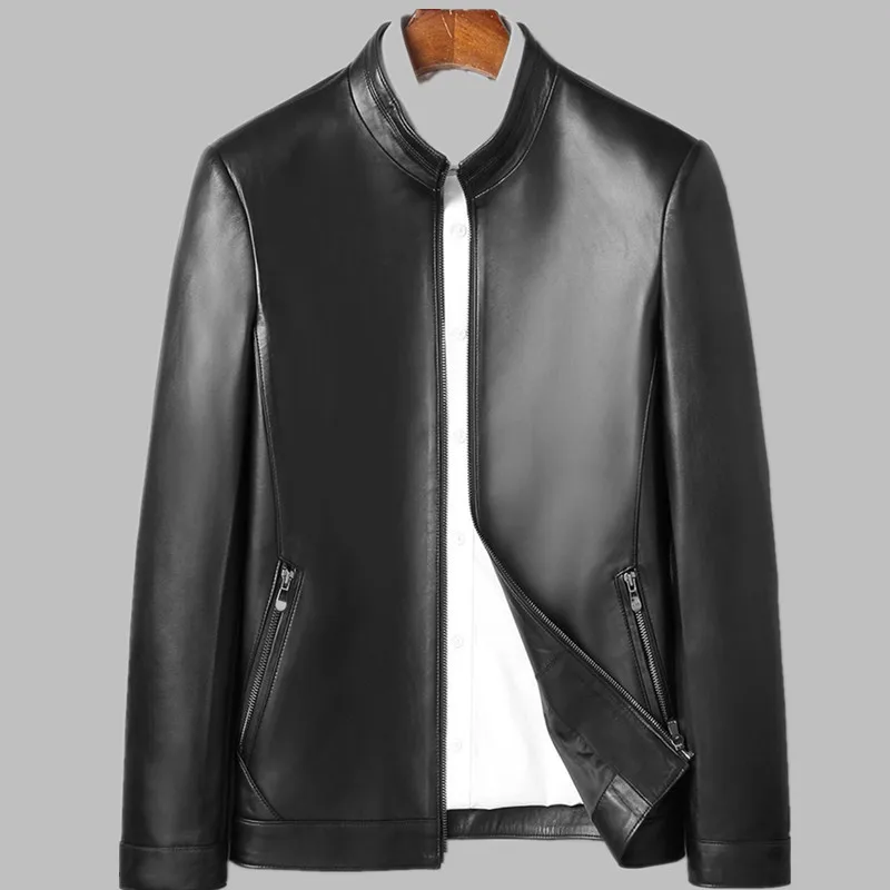 Leather Jacket Spring Autumn Men's Classic Oversized Sheepskin Tops Loose Big Size Real Leather Jacket Fat Leather Outerwear
Leather Jacket Spring Autumn Men's Classic Oversized Sheepskin Tops Loose Big Size Real Leather Jacket Fat Leather Outerwear