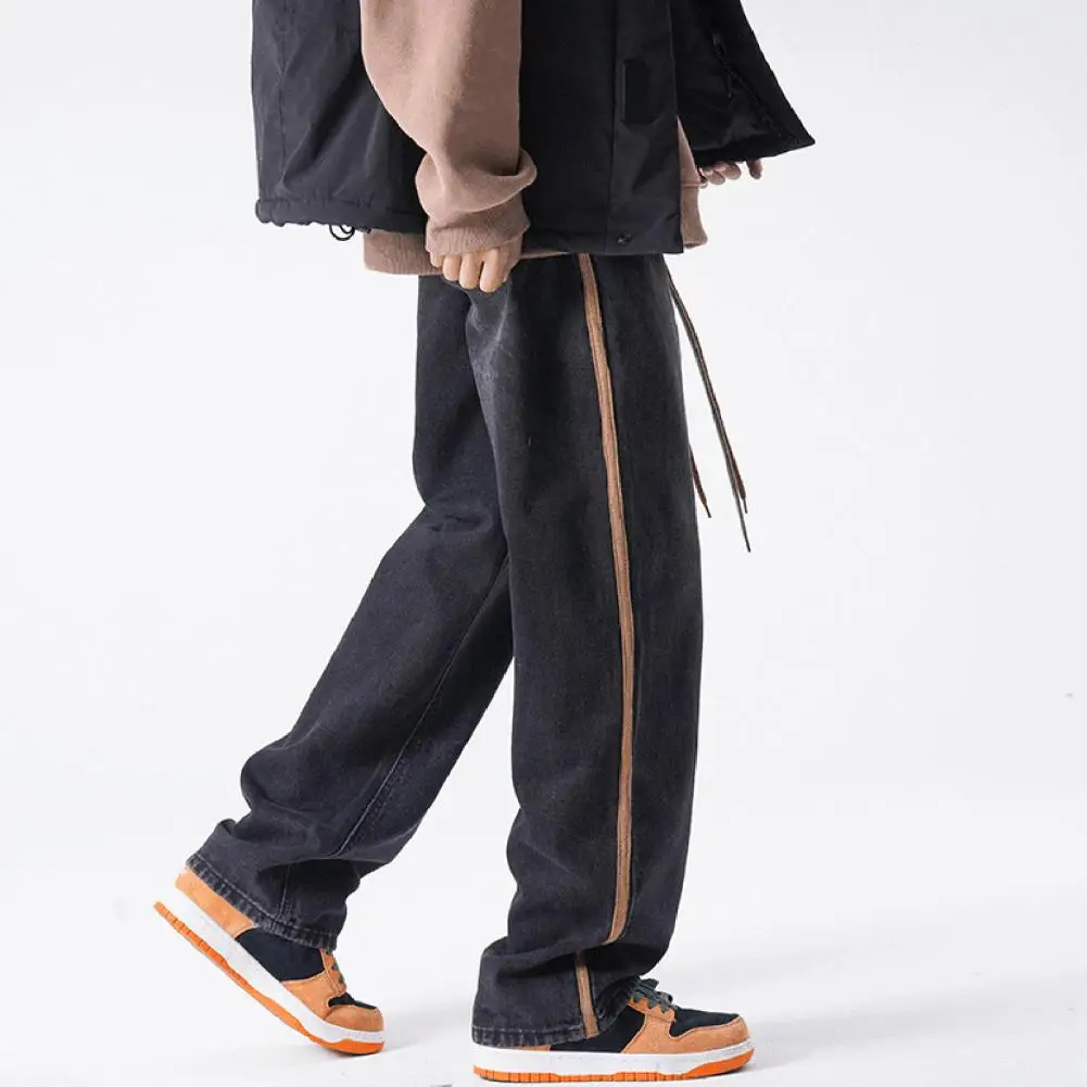 Retro Men Trousers Lint Free Simple Style Drawstring Pants Autumn Men Side Striped Jeans Drawstring Pants
Retro Men Trousers Lint Free Simple Style Drawstring Pants Autumn Men Side Striped Jeans Drawstring Pants