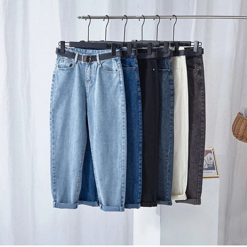 High Waist Straight Jeans 2022 Women's Spring Autumn New Harem Pants Loose Wide Leg Pants Casual Nine-point Pants Denim Female 
High Waist Straight Jeans 2022 Women's Spring Autumn New Harem Pants Loose Wide Leg Pants Casual Nine-point Pants Denim Female