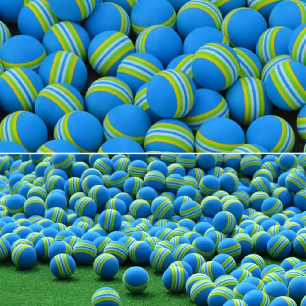 

20pcs/bag EVA Foam Golf Balls Hot New Yellow/Red/Blue Rainbow Sponge Indoor Golf Practice Ball Training Aid Diameter 42mm Tennis