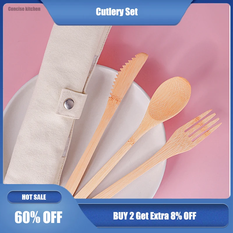 Wooden Cutlery Set Portable with Storage Bag for Picnic Camping Travel Cutlery, Knife Spoon and Fork Set, 7Pcs Kitchen Tableware
Wooden Cutlery Set Portable with Storage Bag for Picnic Camping Travel Cutlery, Knife Spoon and Fork Set, 7Pcs Kitchen Tableware