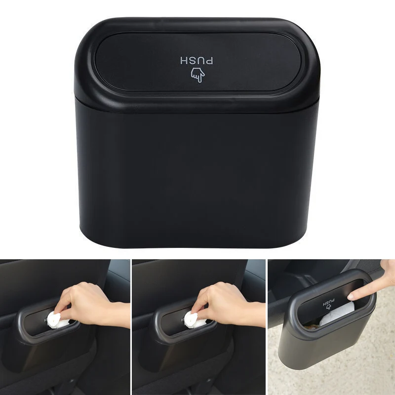 Car Trash Bin Hanging Vehicle Garbage Dust Case Storage Box Black Abs Square Pressing Type Trash Can Auto Interior Accessories
Car Trash Bin Hanging Vehicle Garbage Dust Case Storage Box Black Abs Square Pressing Type Trash Can Auto Interior Accessories