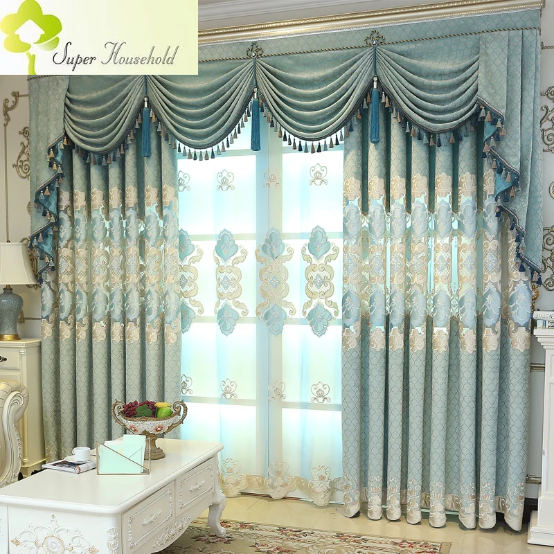Chenille Jacquard Embroidered Blackout Curtains for Living Room Bedroom Cashmere Luxury Curtain Tulle Window Valance Drapes
Chenille Jacquard Embroidered Blackout Curtains for Living Room Bedroom Cashmere Luxury Curtain Tulle Window Valance Drapes