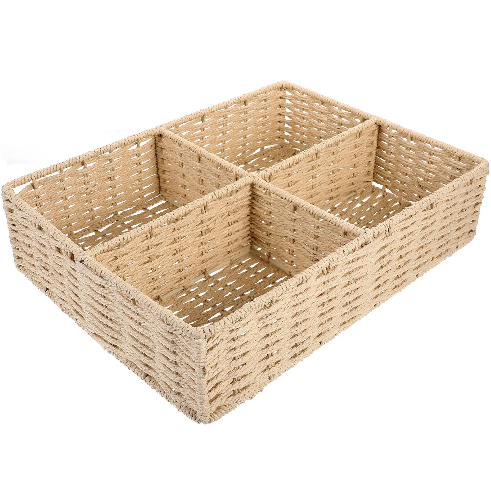 Rattan Serving Tray Separate Storage Kitchen Utensils Silverware Organizer Basket 33X25CM Flatware Beige Paper Rope
Rattan Serving Tray Separate Storage Kitchen Utensils Silverware Organizer Basket 33X25CM Flatware Beige Paper Rope