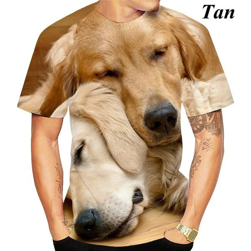 Summer Fashion Short-sleeved Cute Dog 3D Printed T-shirt Golden Retriever Fashion Casual Man T-shirt Shirt
Summer Fashion Short-sleeved Cute Dog 3D Printed T-shirt Golden Retriever Fashion Casual Man T-shirt Shirt