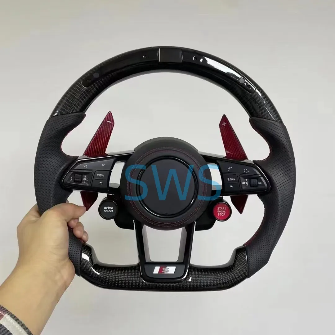 LED carbon fiber perforated leather Steering Wheel is Applicable to the Upgrading of Audi A3 A4 A5 A6 A7A8 and Q2 Q3 Q4 Q5 Q7 Q8
LED carbon fiber perforated leather Steering Wheel is Applicable to the Upgrading of Audi A3 A4 A5 A6 A7A8 and Q2 Q3 Q4 Q5 Q7 Q8