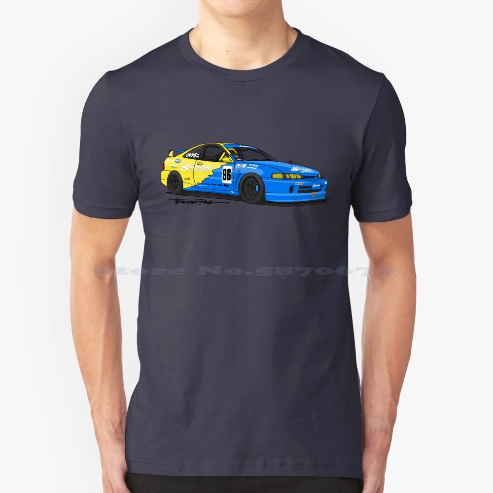 Ложка интегрированная футболка 100% хлопок ложка Teggy Rsx Jdm гонка автомобиль Япония