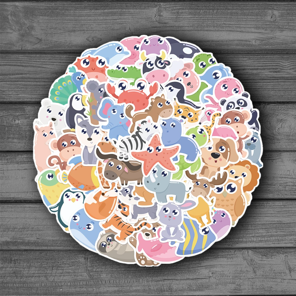 52PCS Cartoon Animals Reward Initiate Stickers Kids Toy DIY Notebook Fridge Suitcase Laptop Sticker Graffiti Decals Wholesale
52PCS Cartoon Animals Reward Initiate Stickers Kids Toy DIY Notebook Fridge Suitcase Laptop Sticker Graffiti Decals Wholesale