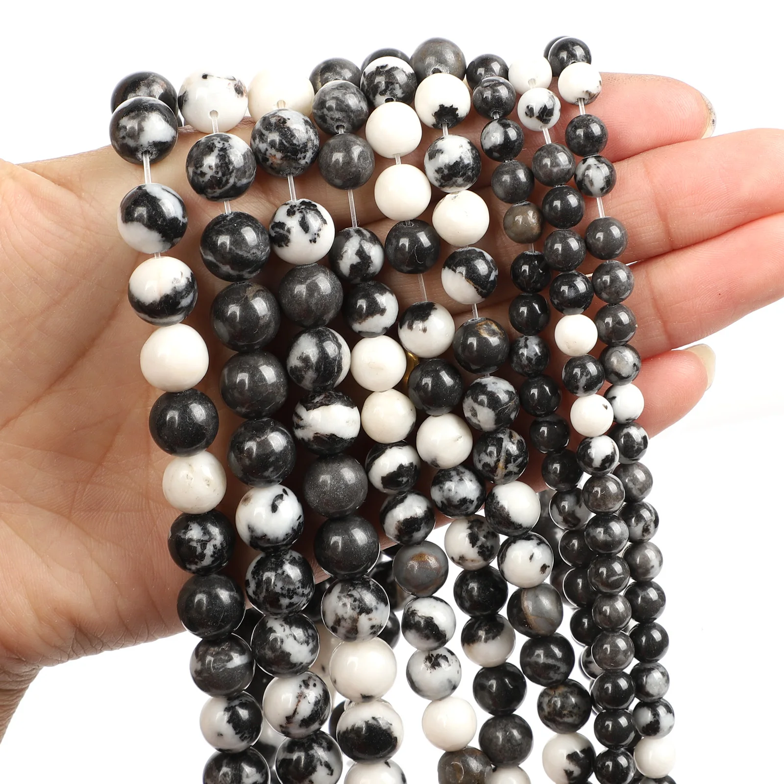 Natural Stone Beads Charm Black&White Zebra Round Loose Spacer Bead For Jewelry Making DIY Bracelet Necklace Accessories 4-12MM
Natural Stone Beads Charm Black&White Zebra Round Loose Spacer Bead For Jewelry Making DIY Bracelet Necklace Accessories 4-12MM