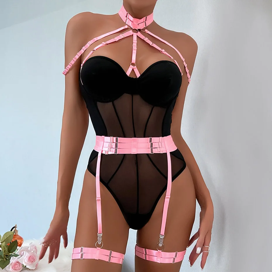 Sexy Lingerie Women Bodysuit Underwear Halter Open Crotch Teddy Nightgown Sleepwear Transparent Erotic Lingerie Porno Costumes
Sexy Lingerie Women Bodysuit Underwear Halter Open Crotch Teddy Nightgown Sleepwear Transparent Erotic Lingerie Porno Costumes