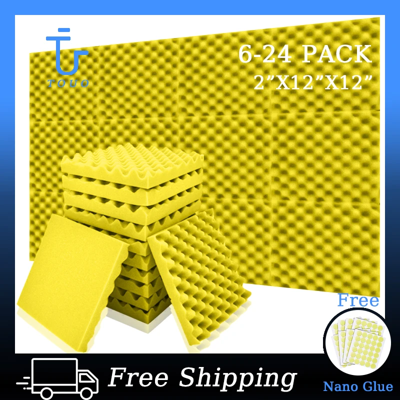 TOUO Soundproofing Foam Panels 6/12/24 Pcs Mushroom Wedge Tiles Acoustic Padding Noise Insulation For Home Studio
TOUO Soundproofing Foam Panels 6/12/24 Pcs Mushroom Wedge Tiles Acoustic Padding Noise Insulation For Home Studio