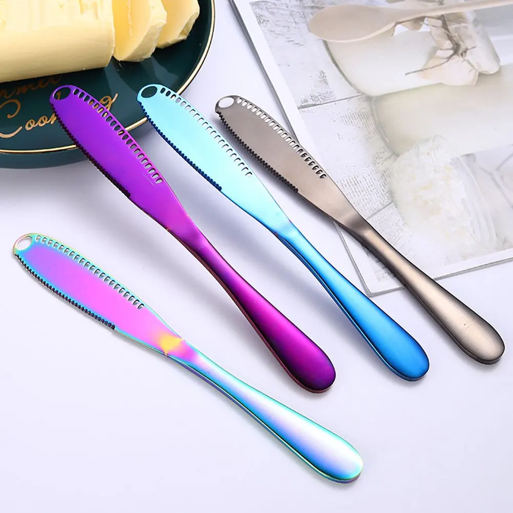 Multifunction Stainless Steel Butter Knife with Hole Cheese Dessert Jam Knife Cutlery Tool Kitchen Toast Bread Knife Tableware
Multifunction Stainless Steel Butter Knife with Hole Cheese Dessert Jam Knife Cutlery Tool Kitchen Toast Bread Knife Tableware