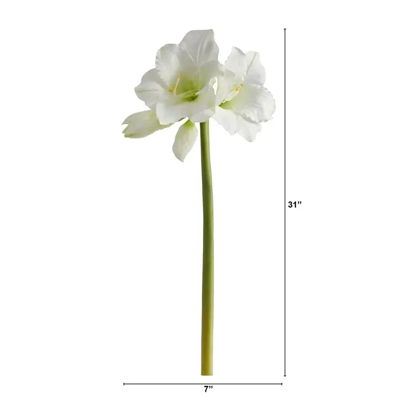 Popular White Amaryllis Artificial Flower Set of 3, Top Quality Decorative Silk Bouquet to Spruce up Your Home.
Popular White Amaryllis Artificial Flower Set of 3, Top Quality Decorative Silk Bouquet to Spruce up Your Home.