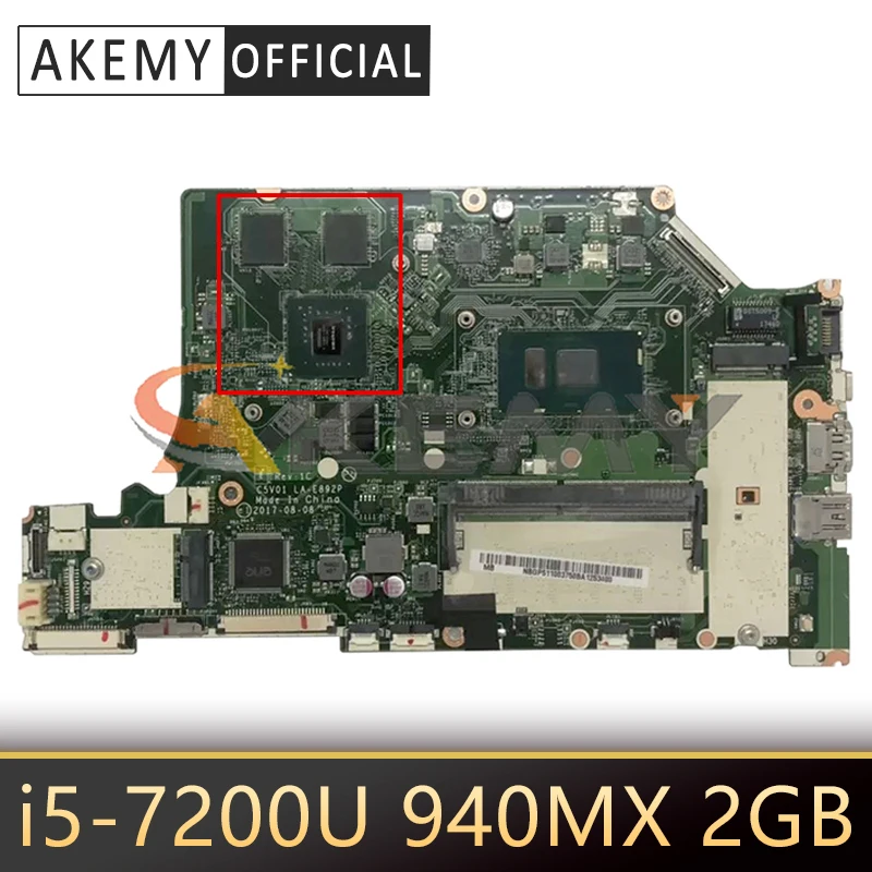 Для ACER A315-31 A515-51G A515-31 ID материнская плата для ноутбука с i5-7200U CPU 940MX 2 Гб GPU 4 Гб RAM 100% полностью протестирована
Для ACER A315-31 A515-51G A515-31 ID материнская плата для ноутбука с i5-7200U CPU 940MX 2 Гб GPU 4 Гб RAM 100% полностью протестирована