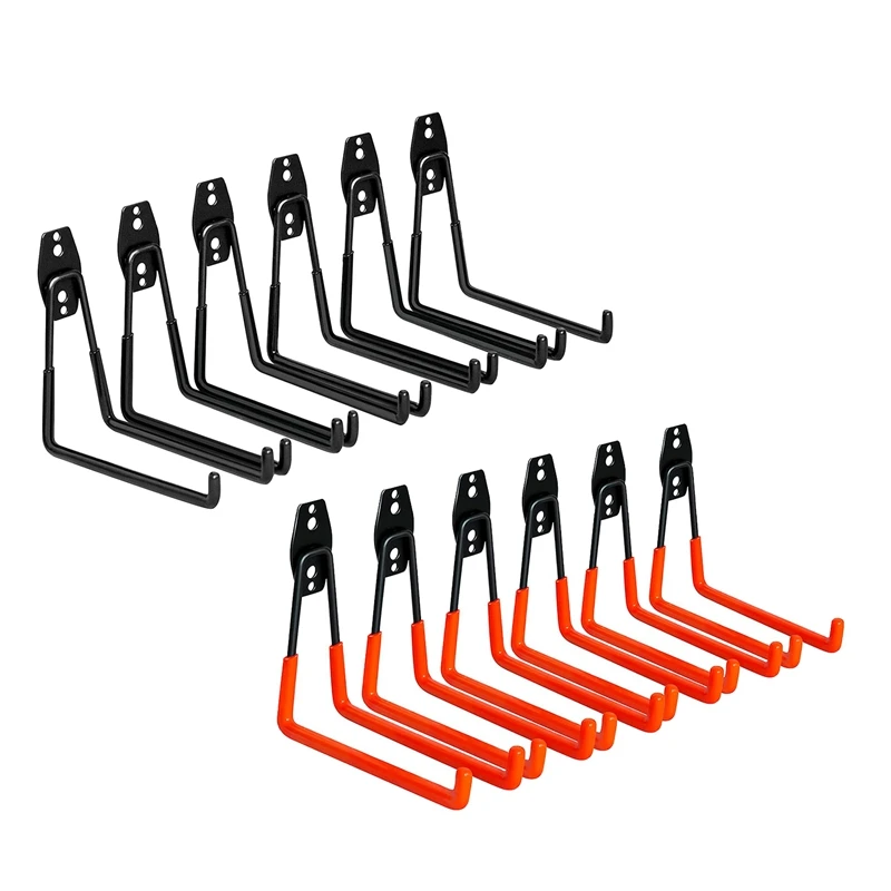Garage Hooks 6 Pack Wall Storage Hooks Heavy Duty Steel Tool Hangers For Utility Organizer, Wall Mount Holders
Garage Hooks 6 Pack Wall Storage Hooks Heavy Duty Steel Tool Hangers For Utility Organizer, Wall Mount Holders