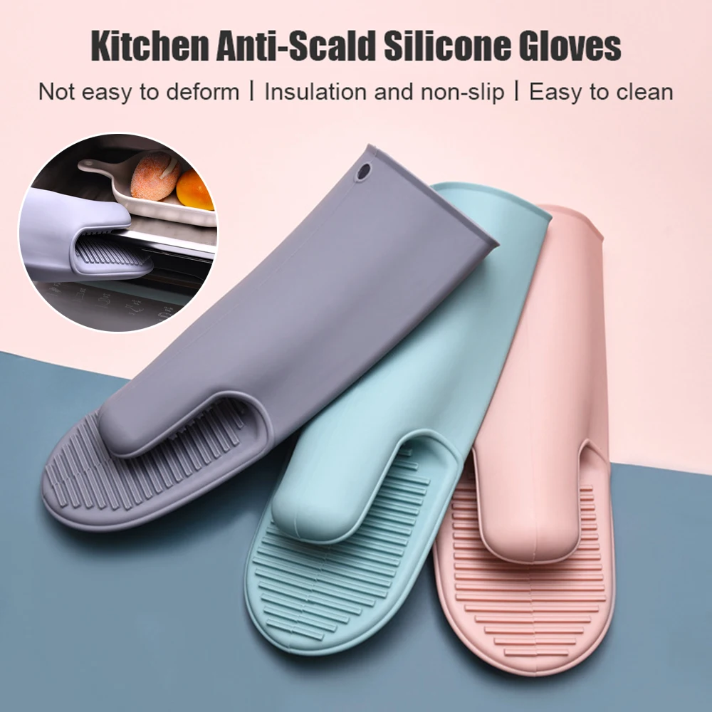Oven Mitts Pot Holders Anti-Slip Kitchen Single Piece Silicone Gloves Heat Resistant With Hanging Hole Durable Heat-Resistant
Oven Mitts Pot Holders Anti-Slip Kitchen Single Piece Silicone Gloves Heat Resistant With Hanging Hole Durable Heat-Resistant