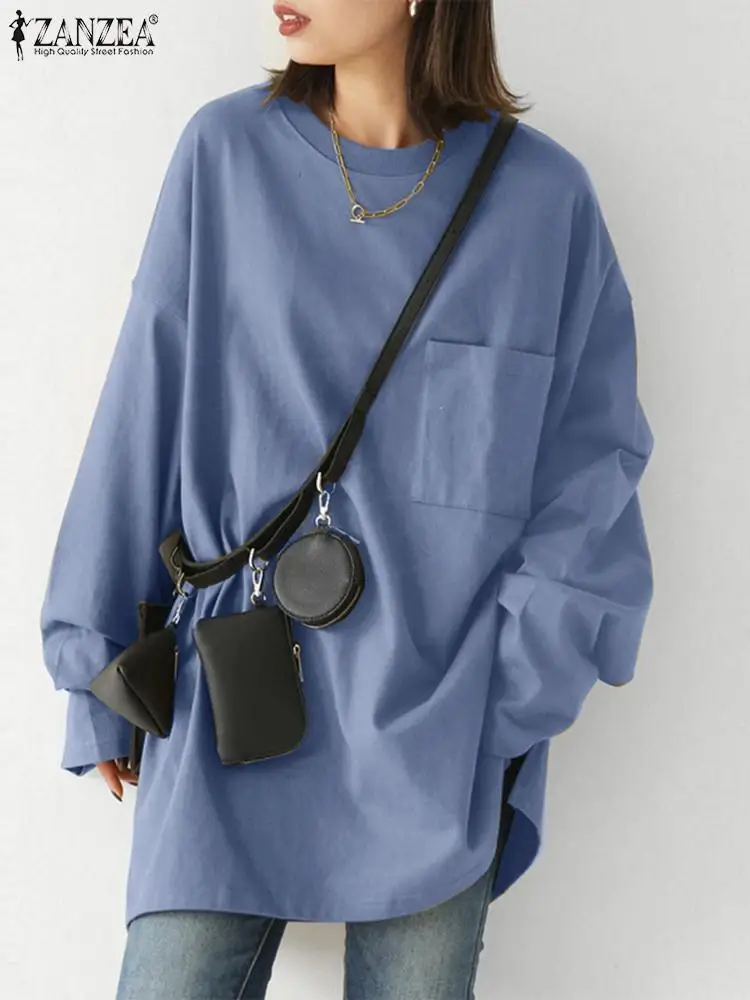 Spring Long Sleeve Solid Front Pockets Top 2023 ZANZEA Women Sweatshirt Casual O-Neck Loose Blusas Tunic Pullover Hoodies Blouse
Spring Long Sleeve Solid Front Pockets Top 2023 ZANZEA Women Sweatshirt Casual O-Neck Loose Blusas Tunic Pullover Hoodies Blouse