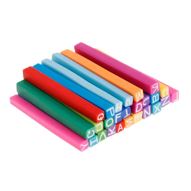 69HB 26 Pcs/Set Polymer Clay Bar Stick Letters DIY Jewelry Making Crafts Handmade Environmental Charms Decoration Accessories
69HB 26 Pcs/Set Polymer Clay Bar Stick Letters DIY Jewelry Making Crafts Handmade Environmental Charms Decoration Accessories