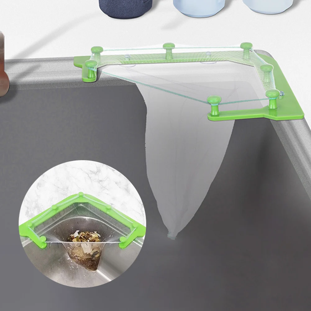Multi-functional Drainage Rack Triangle Hanging Net Kitchen Sink Drain Basket Filter Net Strainer Organizer Storage Bags
Multi-functional Drainage Rack Triangle Hanging Net Kitchen Sink Drain Basket Filter Net Strainer Organizer Storage Bags
